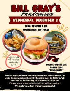 Bill Gray’s Fundraiser – Support Our Competition Team!