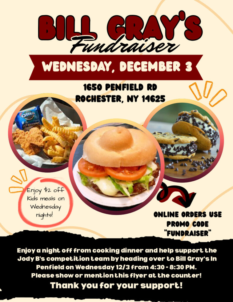Bill Gray’s Fundraiser – Support Our Competition Team!