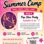 🌟 Pop Star Party Summer Camp | August 17–21 🌟