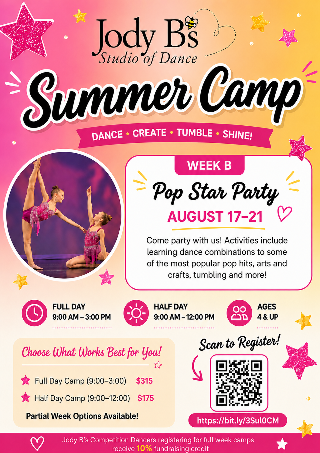 Summer Dance Camp – Pop Star Party Summer Camp