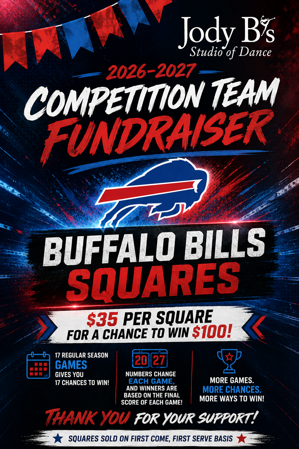 🏈 Buffalo Bills Squares Fundraiser 🏈 Buffalo Bills Squares Fundraiser
